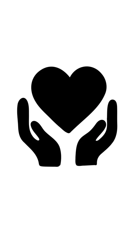 Animation caring hands protecting heart symbol doodle illustration Stock Footage 345582206