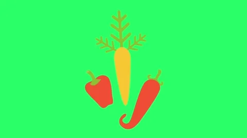 Animation carrot on green screen. Stock Footage 263169200