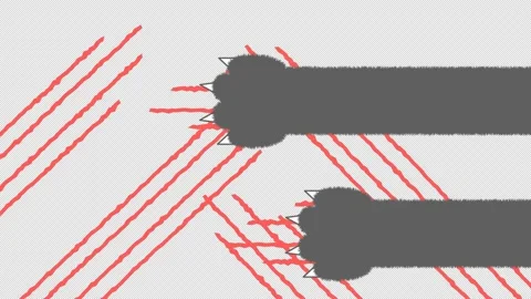 Animation of a cat's hand scratching transparent with an alpha channel Stock Footage 236530520