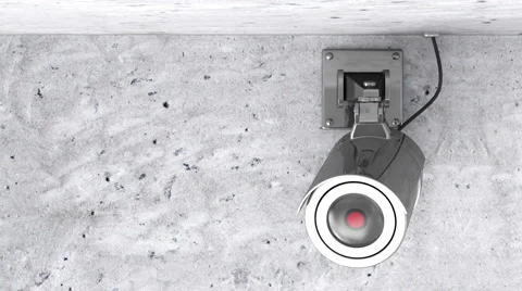 Animation of CCTV Camera Rotation Stock Footage 43915719