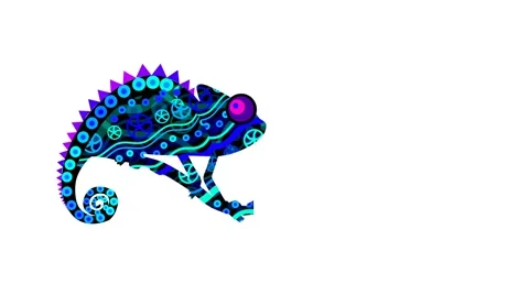 The animation chameleon changes color. the mask is included Stock Footage 68783898