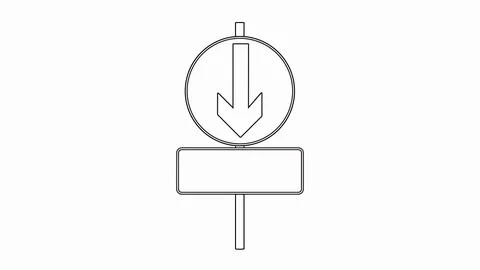 Animation of Change in direction of movement from down to up. Stock Footage 116399508