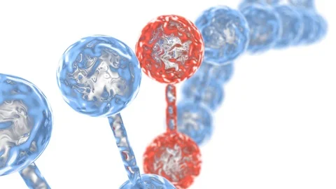 Animation of changes in the DNA structure. Scientific genetic engineering. Vídeos de archivo 125424366