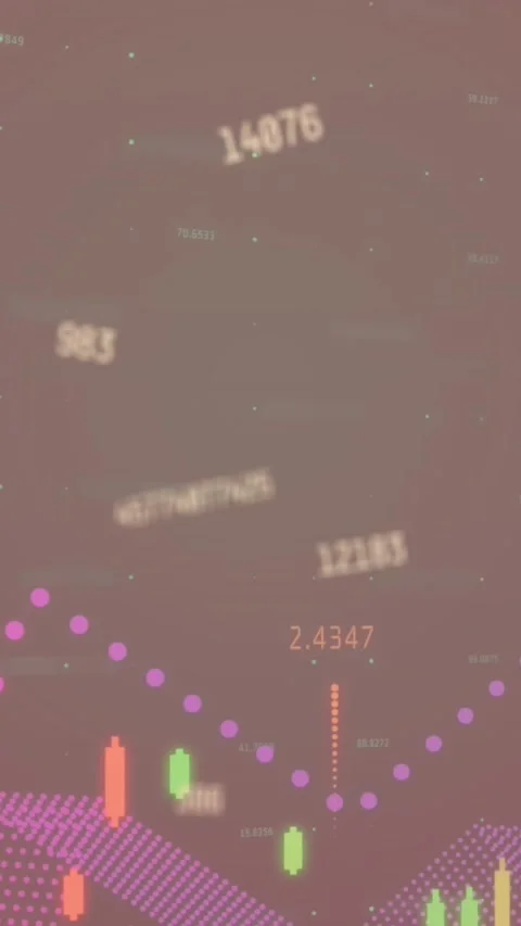 Animation of changing numbers and alphabets against financial data processing on Stock-Footage 319212605