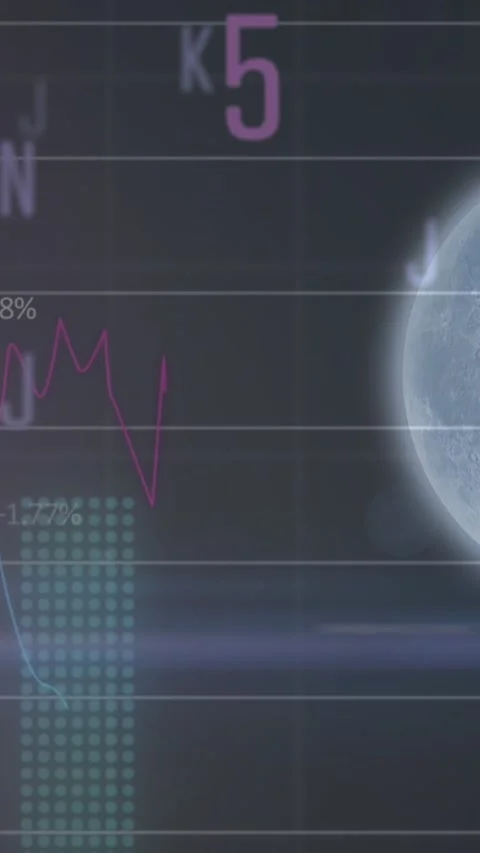 Animation of changing numbers and alphabets and statistical data processing Stock Footage 344369829