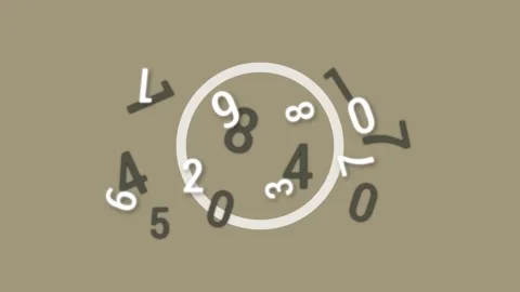 Animation of changing numbers and triangle on beige background Stock Footage 167003417