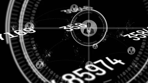 Animation of changing numbers and user i... | Stock Video | Pond5