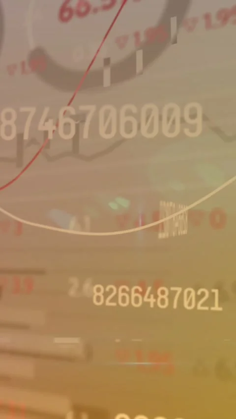 Animation of changing numbers, computer language, multiple graphs and trading Stock Footage 344774957