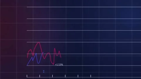 Animation of changing numbers with graphs and grid pattern over black background Stock Footage 330251341