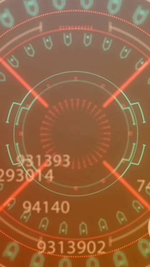 Animation of changing numbers, mandala pattern and computer language over Stock Footage 321039567