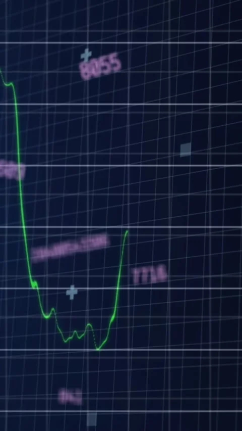 Animation of changing numbers over round scanner, data processing and 库存影片 344557089
