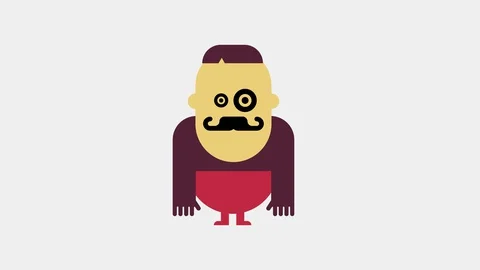 Animation of a character being completed like a puzzle all parts appear Stock Footage 128351002