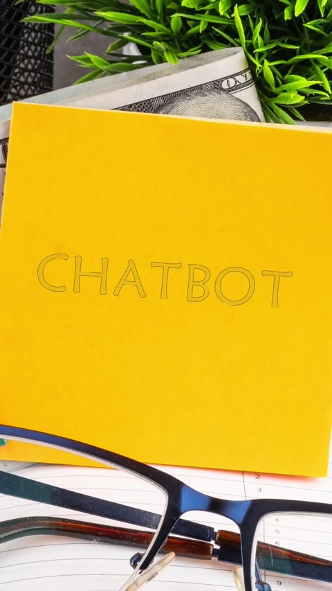 An animation of the chatbot inscription  Stock Footage 308778587
