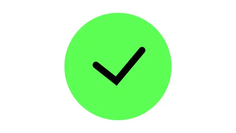 Animation of Check Mark and Cross Signs. Signs on White Background Stock Footage 157175096