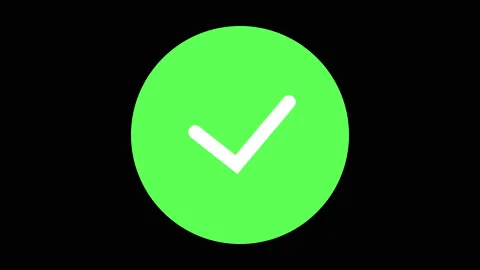 Animation of Check Mark and Cross Signs. Signs on Black Background 動画素材 157175706