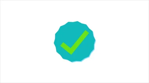 Animation of check mark icon with white background. Stock Footage 300536142
