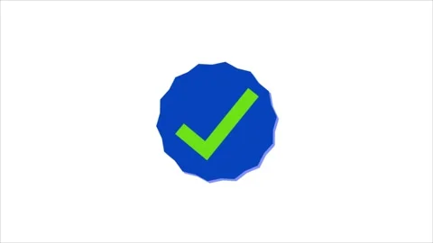 Animation of check mark icon with white background. Stock Footage 300536143