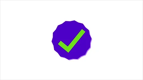 Animation of check mark icon with white background. Stock Footage 300536144