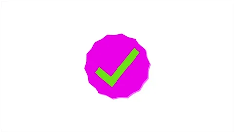 Animation of check mark icon with white background. Stock Footage 300536145