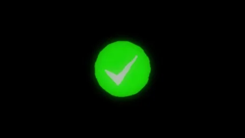 Animation of check mark icon. White and Green check mark on transparent bac.. Stock Footage 309845583