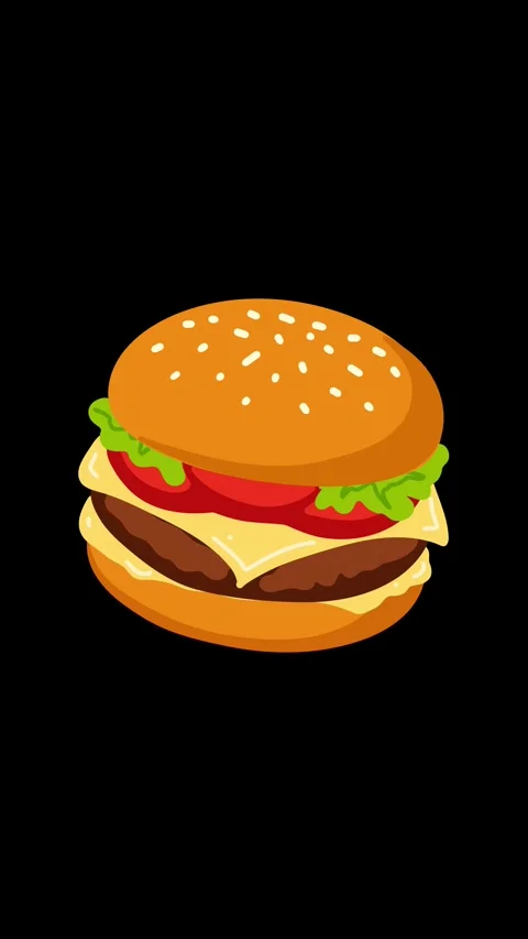 Animation cheese hamburger moving Stock Footage 336893112