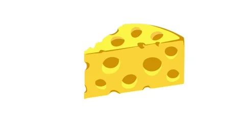 Animation of cheese on a white background Video stock 249397880