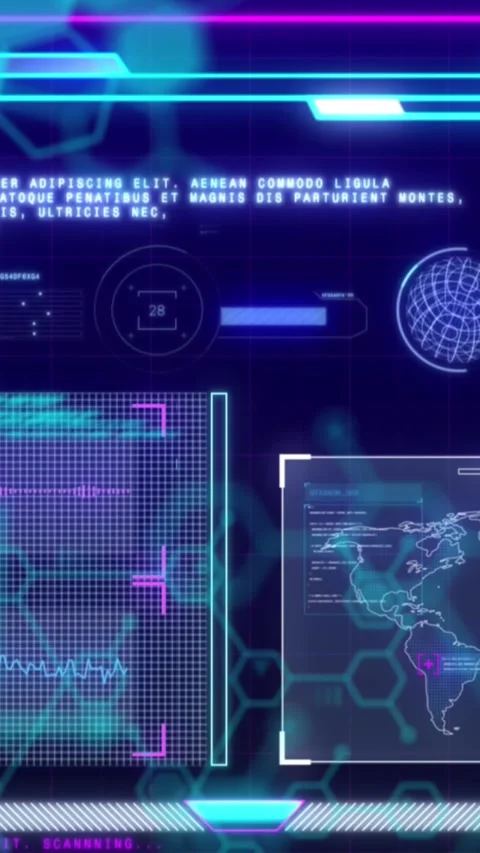 Animation of chemical formula over data processing on black background Stock Footage 342594675