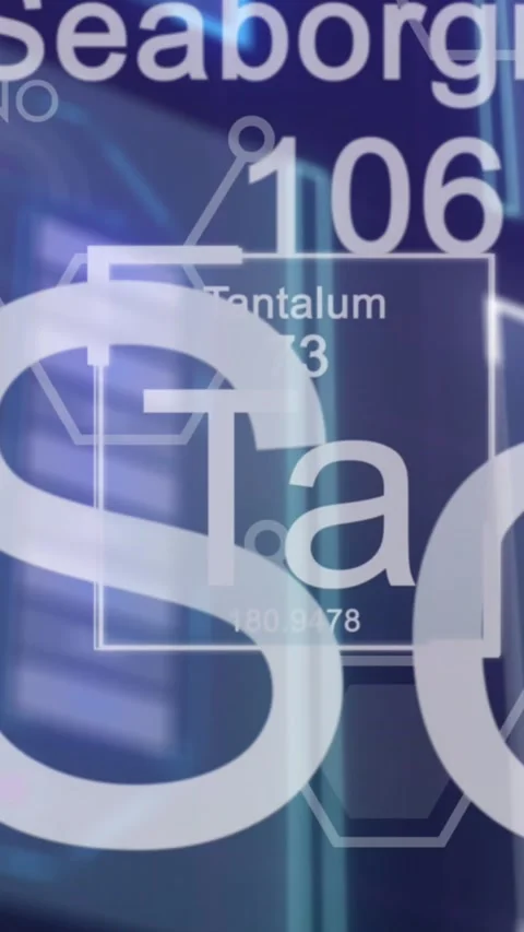 Animation of chemical formula over data processing on black background Stock Footage 342642611