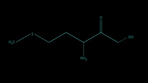 Animation - chemical formula of Vitamin U Stock Footage 106928004