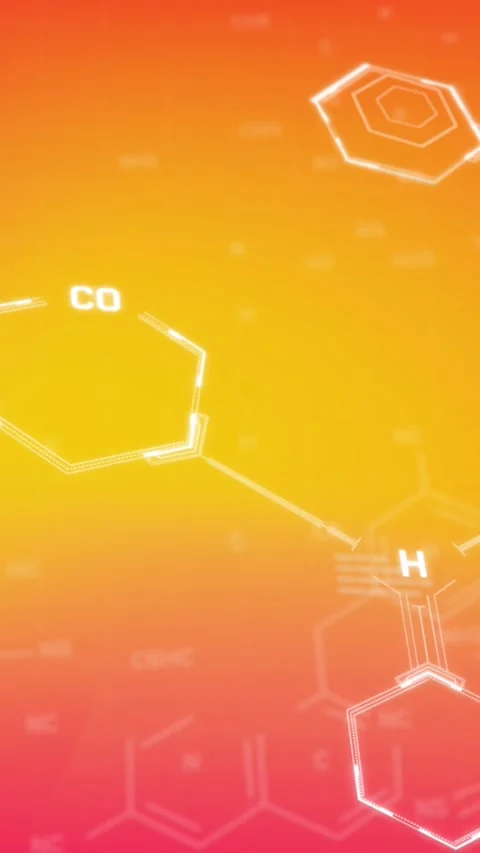 Animation of chemical structures and data processing Stock Footage 343548029