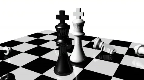 Animation of chess set. Stand off. Conce... | Stock Video | Pond5