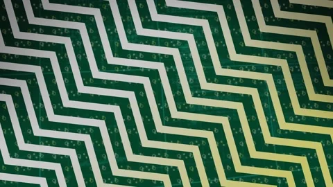 Animation of chevron pattern over green background with molecules and data Stock Footage 170947087