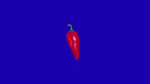 Animation of chili on blue background 库存影片 333150998