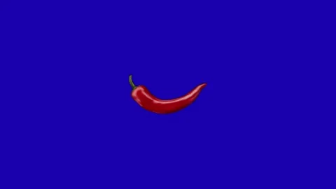 Animation of chili on blue background 库存影片 333151001