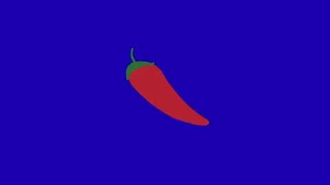 Animation of chili on blue background Stock-Footage 333151008