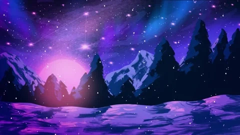 Animation of Christmas Background, Winter Forest. Snow seamless looping Stock Footage 255499754