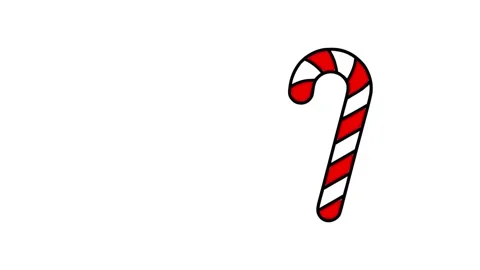 Animation of a Christmas candy cane Stock Footage 311620252