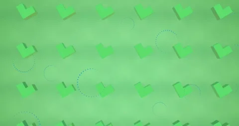 Animation of christmas decorations over pattern on green background Stock Footage 330728637