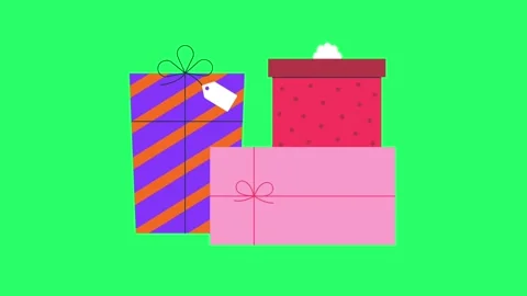 Animation christmas object on green background.  Stock Footage 248487967
