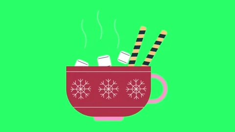 Animation christmas object on green background.  Stock Footage 248487971