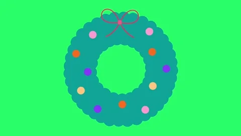 Animation christmas object on green background.  Stock Footage 248487979