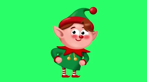 Animation christmas object on green background.  Stock Footage 248487999