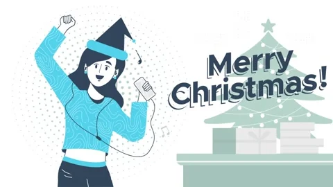 Animation of the Christmas party Stock Footage 166799901