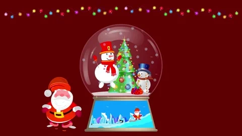 Animation, Christmas snow globe, copy space. Stock Footage 286788030