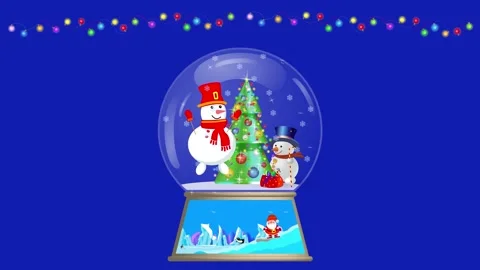 Animation, Christmas snow globe, copy space. Stock Footage 286788032