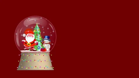 Animation, Christmas snow globe, copy space. Stock Footage 286788038