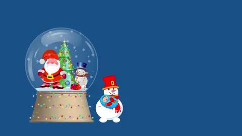 Animation, Christmas snow globe, copy space. Stock Footage 286788050