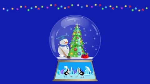 Animation, Christmas snow globe, copy space. Stock Footage 286788052