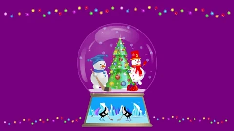 Animation, Christmas snow globe, copy space. Stock Footage 286788055