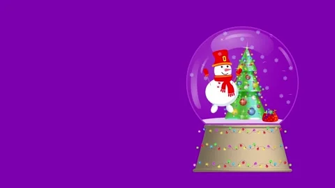 Animation, Christmas snow globe, copy space. Stock Footage 286788059